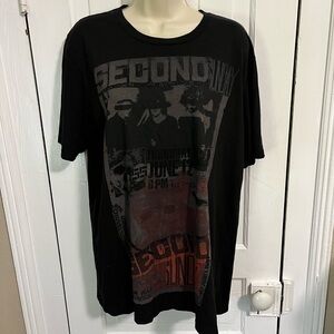Second 2nd Sunday Black Graphic Tee Punk Music Band Inspired Large C2